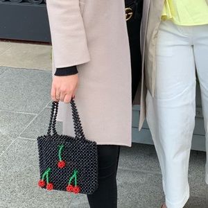 Cherry Miuco beaded purse